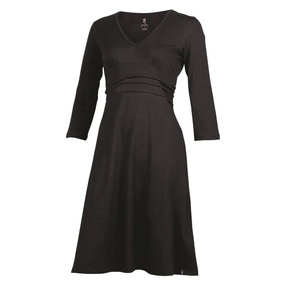 Ladies Black Empire Waist Dress by Browning